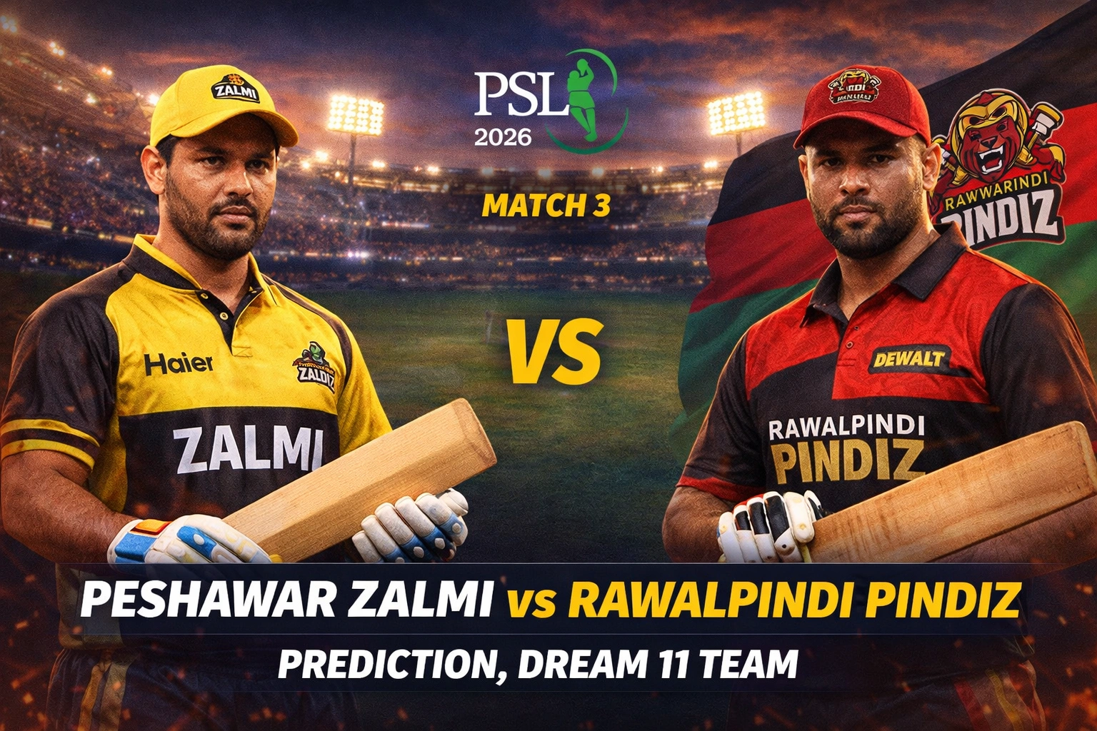 Peshawar Zalmi vs Rawalpindi Pindiz