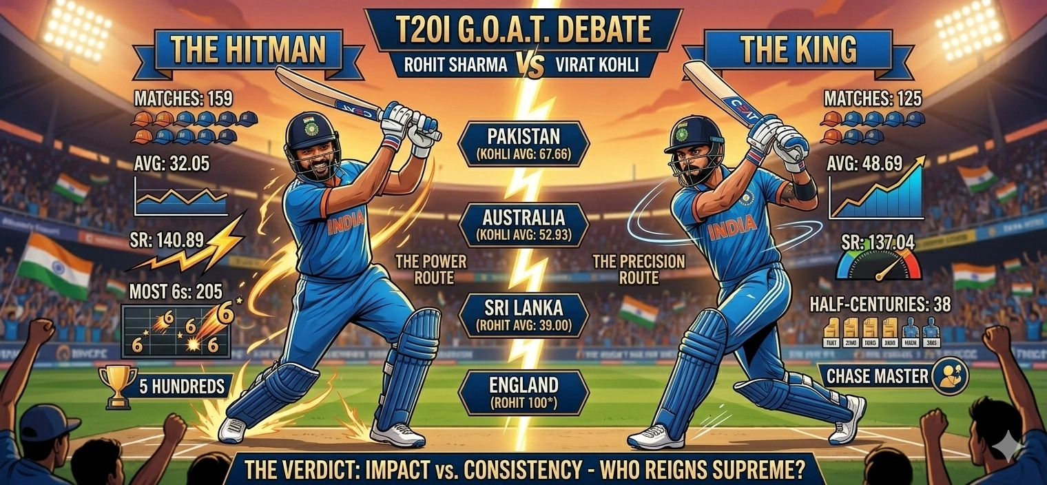 Rohit Sharma vs Virat Kohli